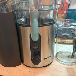 Breville Stainless Steel Centrifugal Juicer in Silver and Black